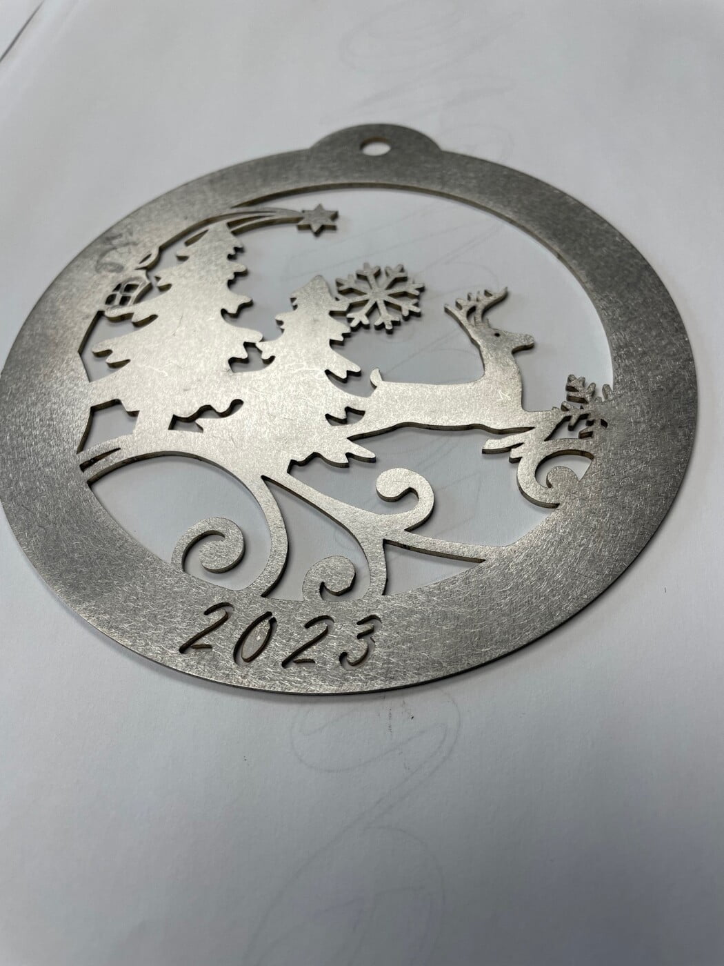 2023 Reindeer Shooting Star Christmas Ornament